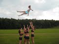 cheersanity basket toss kick