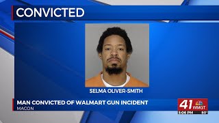 Man convicted after brandishing firearm in Walmart