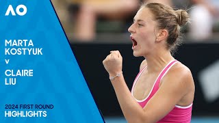 Marta Kostyuk v Claire Liu Highlights | Australian Open 2024 First Round