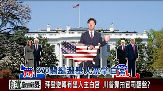 【台灣新眼界】20201105拜登逆轉有望入主白宮 川普靠拍官司翻盤?