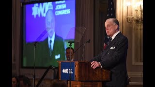 WJC President Ronald S. Lauder honors former Sec. of State Colin Powell with Theodor Herzl Award