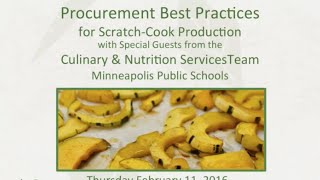 Webinar: Procurement Best Practices for Scratch Cooking in Schools