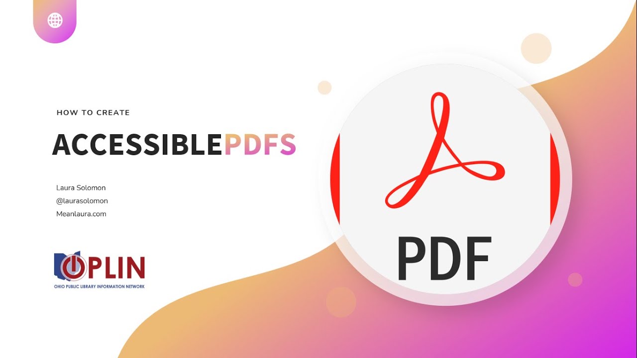 How To Create Accessible PDFs - YouTube