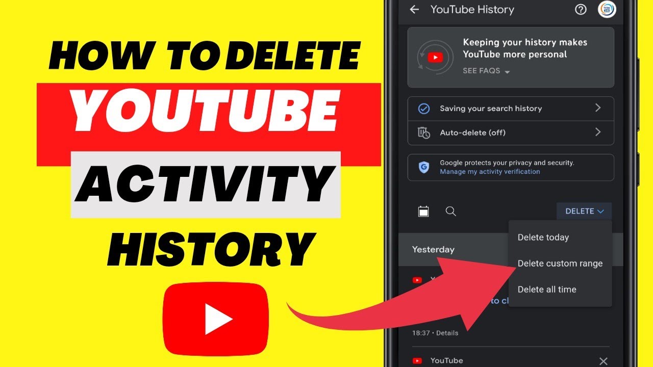 How To Delete Youtube Activity History Youtube History Clear Youtube How To Delete Youtube Activity History Youtube History Clear Youtube