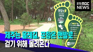 제주는 올레길, 포항은 맨발로..걷기 위해 몰려온다 (2023.10.04/뉴스데스크/포항MBC)