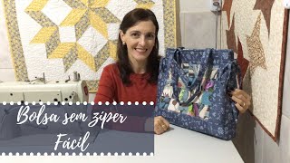 Bolsa sem Zíper | Patchwork | Fácil