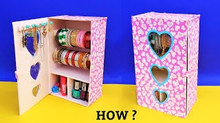 How to make Bangle Stand at home with waste Shoebox | Best out of waste | DIY Jewellery Organizer