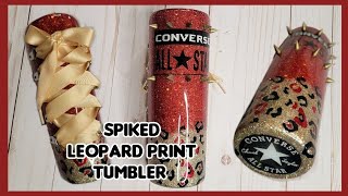 Leopard Print and Spiked Converse Tumbler