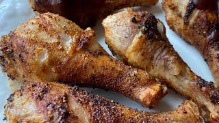 CRISPY CHICKEN LEGS IN THE AIR FRYER