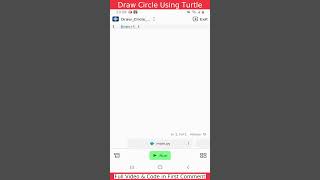 Draw Circle in Python using Turtle #shorts #short