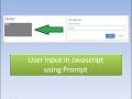 User Input using Javascript prompt