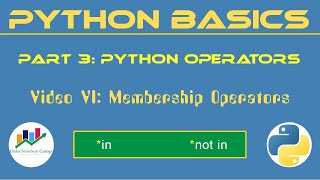 [P3/6] Python Membership Operators | Python Basics | Python Operators | Python Beginners