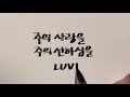 lyric video 주의 사랑을 주의 선하심을 luvim