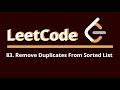 83  Remove Duplicates from Sorted List