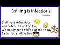 Smiling is infectious poem for class 1