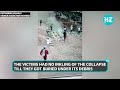 huge wall collapses and buries three up labourers in kashmir s pulwama horrifying incident on cam