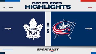 NHL Highlights | Maple Leafs vs. Blue Jackets - December 23, 2023
