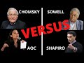 Thomas Sowell and Ben Shapiro Vs Noam Chomsky and AOC