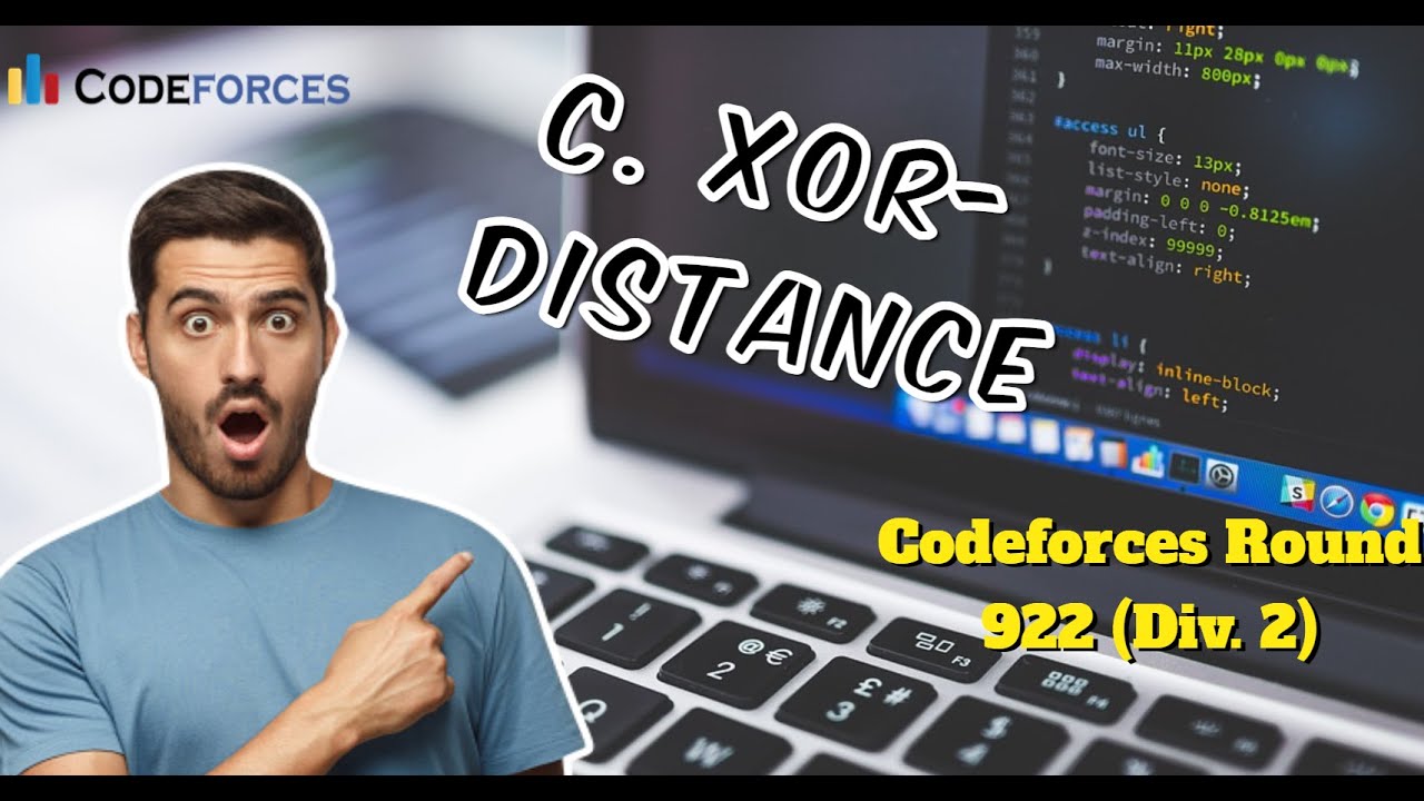 Xor-Distance | Codeforces Round 922 (Div. 2) | Problem C - YouTube