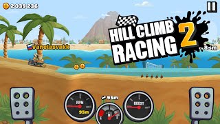 Hill Climb Racing 2 Snowmobile on the beach - 6092m.