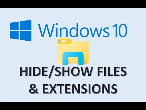 Windows 10 – Hide & Show Files – How to View Hidden Folder and Extensions – Unhide in File Explorer