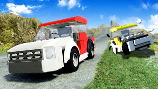 Realistic LEGO CARS Down a Mountain in BeamNG Drive!