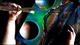 Spray Paint Art 5 - Space Art