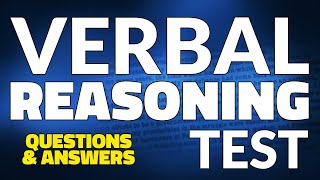 How to Pass VERBAL REASONING TEST - Questions and Answers with Solutions
