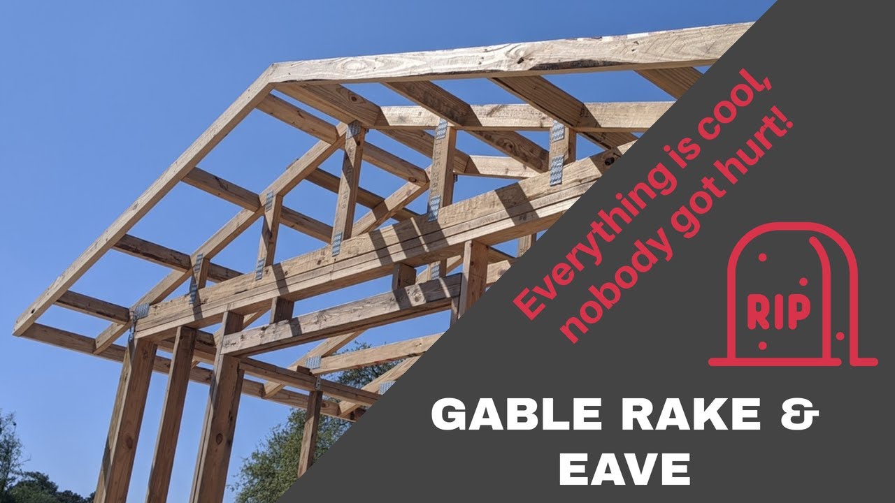 How To Build A Shed - Gable Rake & Roof Eave, 12x20 Shed Project - YouTube