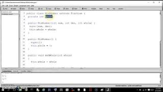 Java Fraction/MixNumber: Demonstration of Super/Sub Class and Extension