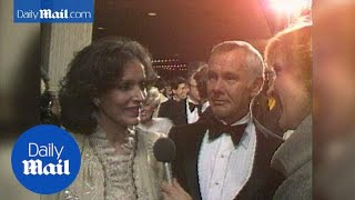 Joanne and Johnny Carson attend LA premiere in 1985 - Daily Mail