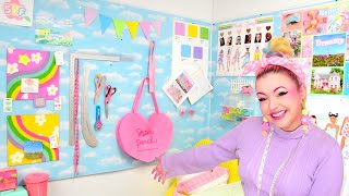 DESK TOUR 🌈💕 My Rainbow Fashion Design Work Space!