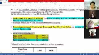 Menghitung : Biaya Bahan Baku, Biaya Overhead Pabrik (BOP), Biaya Produksi, Harga Pokok Produksi.