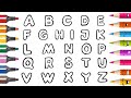 APPRENDRE L'ALPHABET Coloriage des lettres vidéo pour enfants & Planète coloriage