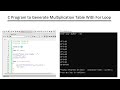 C programming to print multiple table in codeblocks || codingnoman || Coding Tutorial...