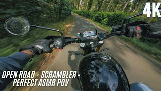 The Open Roads \u0026 Free Roam | TRIUMPH SCRAMBLER 400x | 4K Pure Ride Sound ASMR