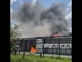 Viewer video: Fire burns warehouse, HFD truck in southwest Houston; shelter-in-place nearby