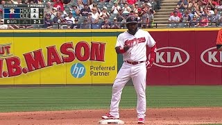 HOU@CLE: Almonte's homer overturned to double in 4th