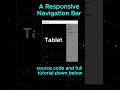 Responsive Navigation Bar with HTML, CSS & JavaScript