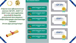 Application QCM pour les Examens d'Agent de Sécurité CQP APS et Sécurité Incendie SSIAP 1 \u0026 SSIAP 2)