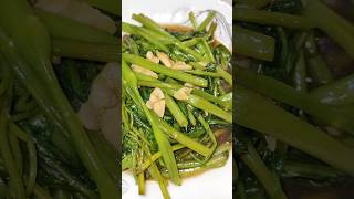 ធ្វើឆាត្រកួននឹងប្រេងខ្យងStir fry Kangkong #meywithken #yummy #cooking #food #homemade #family #fried