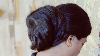 Twisted bun hairstyle without clutcher or clips/2 mins bun hairstyle/No clip bun hairstyle..