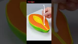 Wonderful Papaya Cake Decorating Tutorial #shorts #cake #trending #bakingadream #cakeart #newtoyou