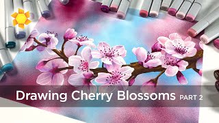Copic Cherry Blossom Branch (part 2)