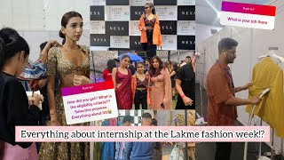 HOW TO INTERN AT THE LAKME FASHION WEEK! HOW TO APLLY? | What do we do as an intern? | Gagan kaur