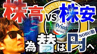 株高VS株安の結果が確定！為替は〇〇円へ