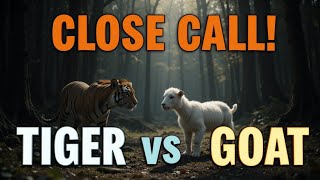 The Little Goat's Close Call with a Tiger!