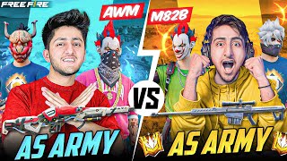 As Army Guild Members Test 4 Vs 4 🔥Awm Vs M82b Who Will Get Kicked From The Guild? - Free Fire