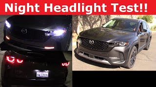 2025 Mazda CX-50 Headlight Test and Night Drive