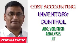 COST ACCOUNTING MCQ   ABC, VED & FNSD ANALYSIS JIT